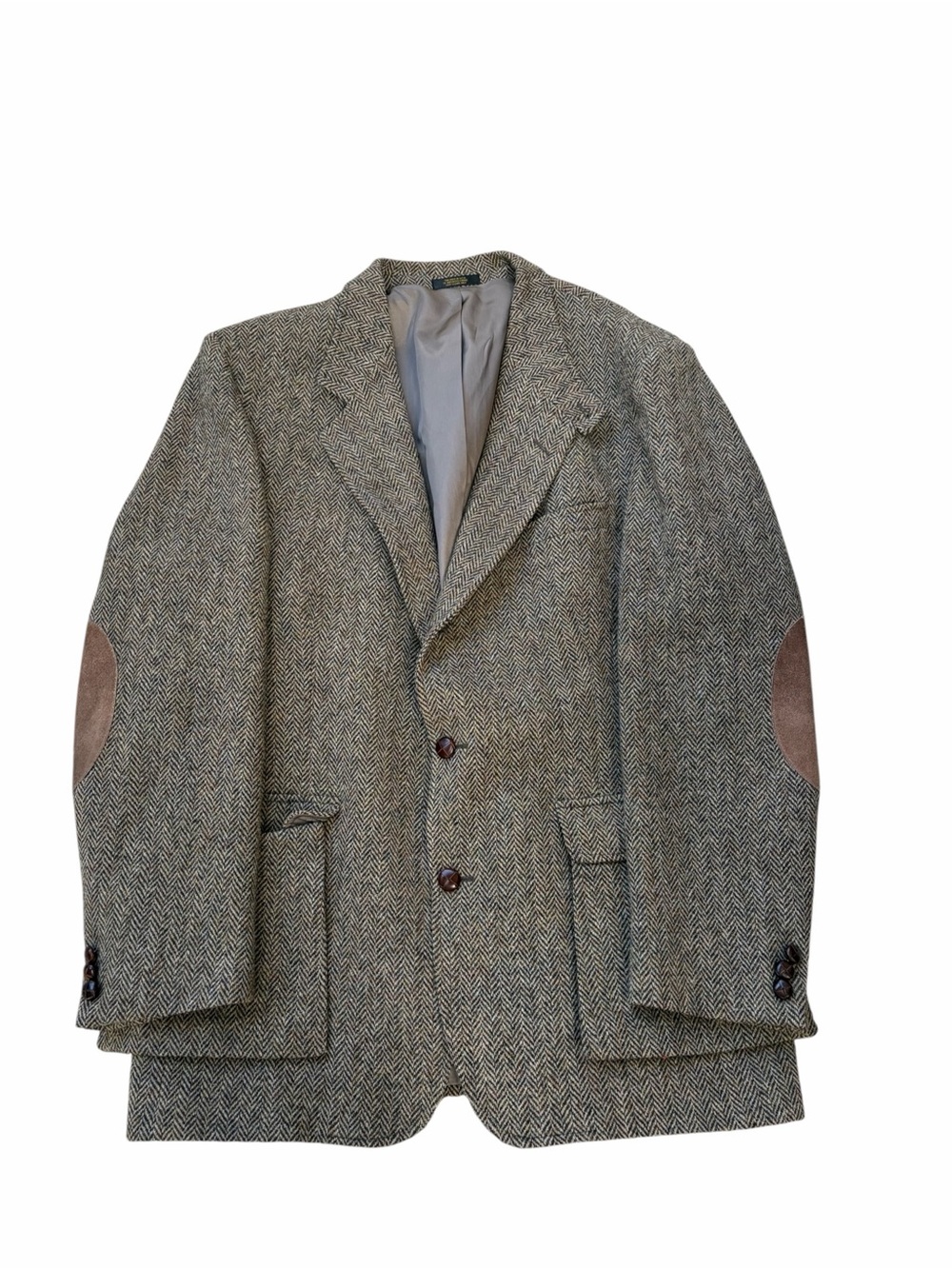 Vintage Orvis Wool Herringbone Tweed Sport Blazer Jacket Mens 44L USA 90s